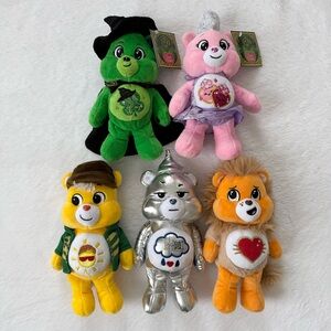 Wicked x Care Bears Fun Size Plush Complete Set Of 5 Glinda Elphaba Lion Tin Man